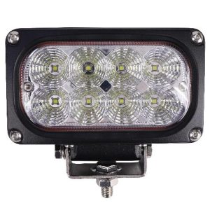 Universal Rectangular LED Flood Beam Work Light with Bottom Mount – 3200 Lumens