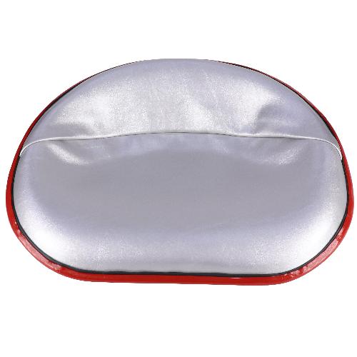 Pan Seat for International Harvester, Silver Vinyl, Four Bolt Mount