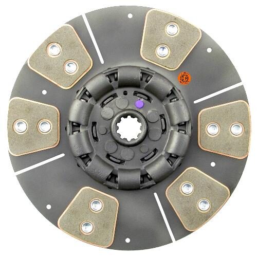 10-1/2" Transmission Disc, 6 Pad, w/ 1-1/8" 10 Spline Hub - Reman
