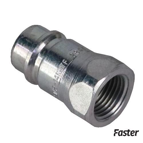 Faster Hydraulic Breakaway Coupler, Poppet Shut-Off, Male, Female; 1/2" - 14 NPTF, Genuine OEM Style