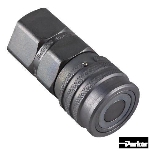 Parker Flat Face Hydraulic Breakaway Coupler, Non-Spill, Female, Genuine OEM Style