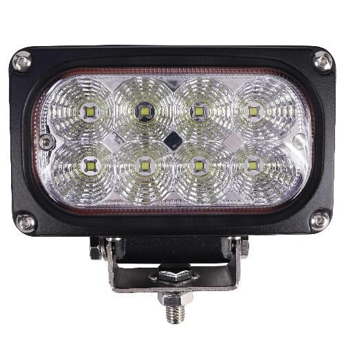 Universal Rectangular LED Flood Beam Work Light with Bottom Mount - 3200 Lumens