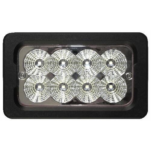Universal Rectangular LED Flood Beam Work Light with Knuckle Mount - 3200 Lumens