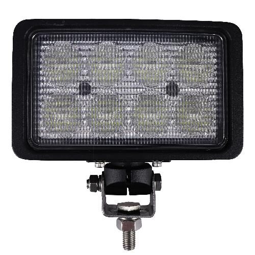 Universal Rectangular LED Flood Beam Work Light with Swivel Mount - 3200 Lumens