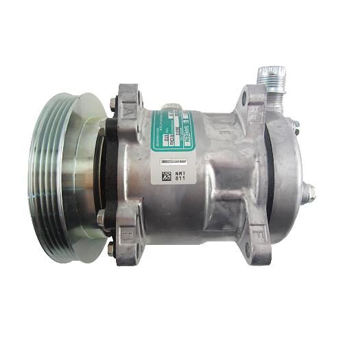 Genuine Sanden SD5H11 12V. Compressor, w/ 4 Groove Clutch - New