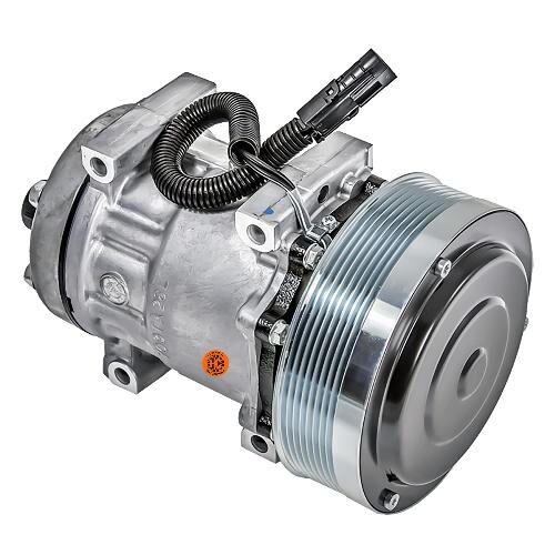 Genuine Sanden SD7H15 Compressor, w/ 8 Groove Clutch - New