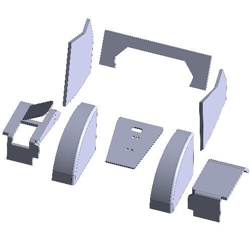Cab Kit, Blue Vinyl