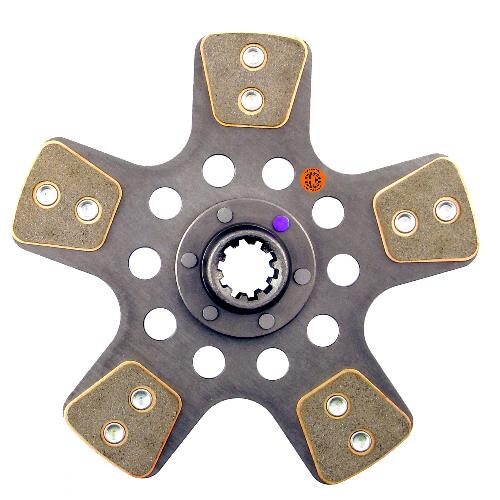 11" Transmission Disc, 6 Pad, w/ 1-3/8" 10 Spline Hub - Reman