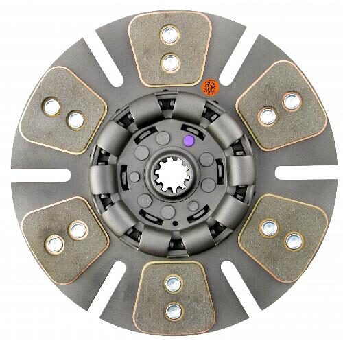 12" Transmission Disc, 6 Pad, w/ 1-1/4" 10 Spline Hub - Reman
