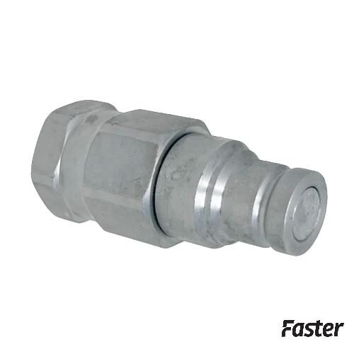 Faster Flat Face Hydraulic Breakaway Coupler, Male, Non-Spill, Genuine OEM Style, 3/8"