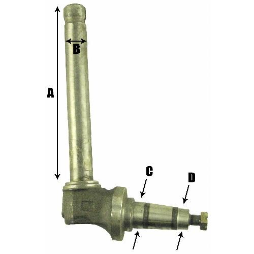 Spindle, 2WD, LH or RH, 12.125"