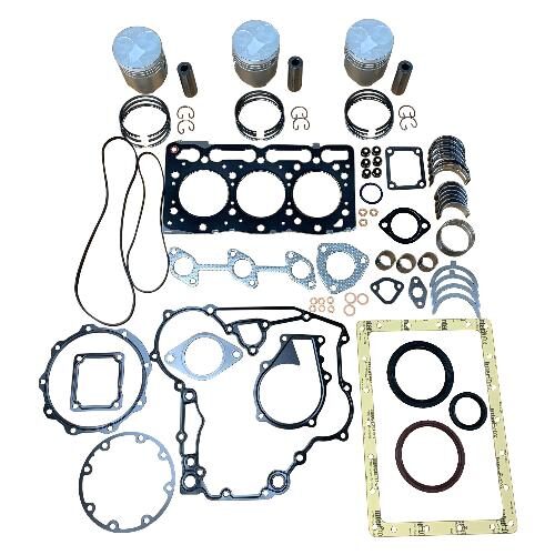 Major Overhaul Kit, Kubota D905 Diesel, w/ .50mm Piston &amp; Ring Kits, w/ MLS Head Gasket, 1 notch