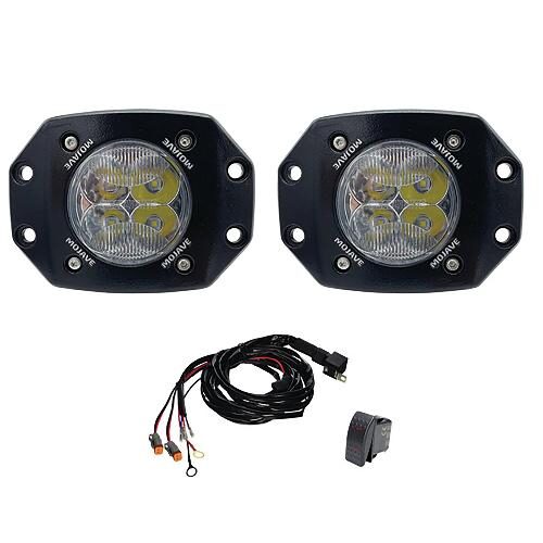 Off-Road Mojave Series 3" Flush Mount LED Racing Light Kit, 2 pk