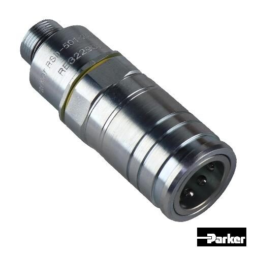 Parker Rigid Mount Hydraulic Coupler for John Deere Tractors, Male, Genuine OEM Style