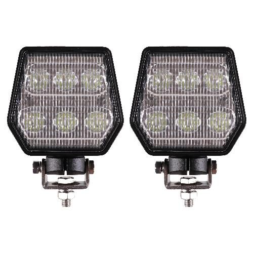 LED Flood Beam Pedestal Mount Light Set, 5400 Lumens Each - (Pkg. of 2)