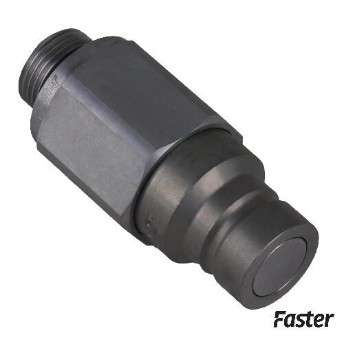 Faster Flat Face Hydraulic Breakaway Coupler, Male, Genuine OEM Style