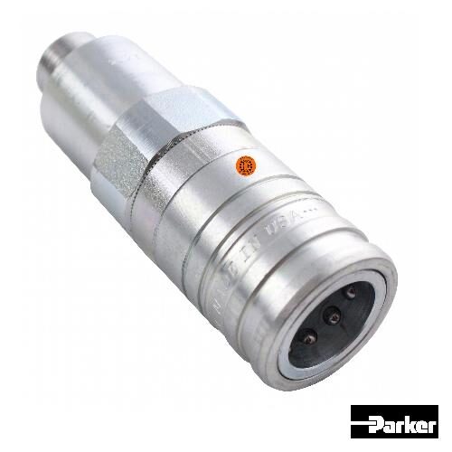 Parker Rigid Mount Hydraulic Coupler for John Deere, Massey Ferguson &amp; Challenger Tractors, Genuine OEM Style, Female