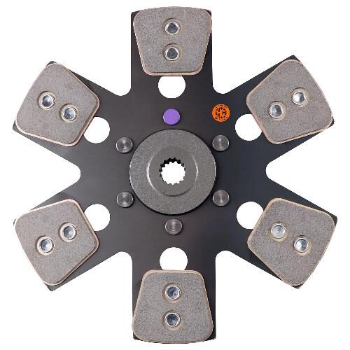 12-7/8" Transmission Disc, 6 Pad, w/ 1" 15 Spline Hub - Reman