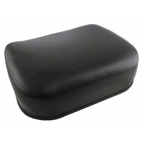 Seat Cushion, Black Vinyl, Deluxe Style