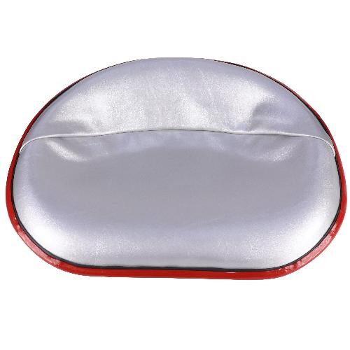 Pan Seat for International Harvester, Silver Vinyl, Four Bolt Mount