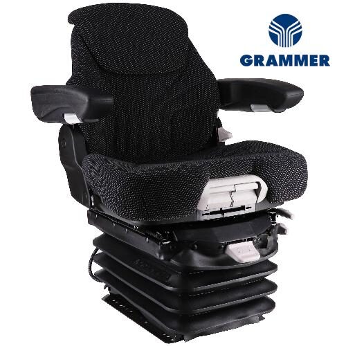 Grammer MSG95G/741 Mid Back Seat, Black &amp; Gray Fabric w/ Air Suspension