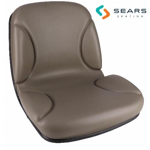 Sears Bucket Seat, Gray Vinyl for Case IH, New Holland, Farmall