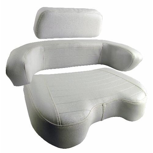 Cushion Set, White Embossed Vinyl, Super Deluxe Style - (3 pc.)