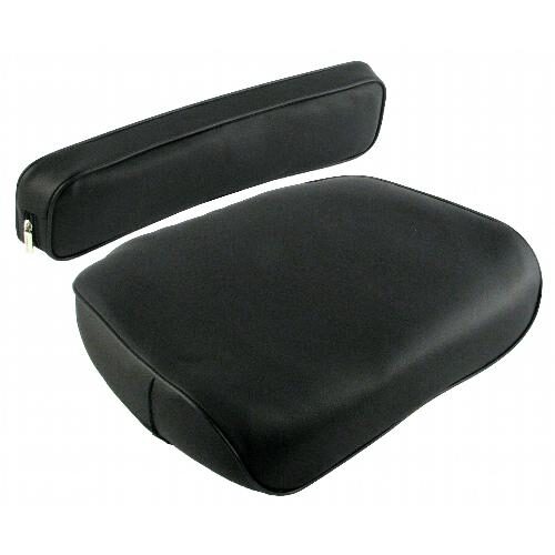 Cushion Set, Black Vinyl, Strapped Style - (2 pc.)