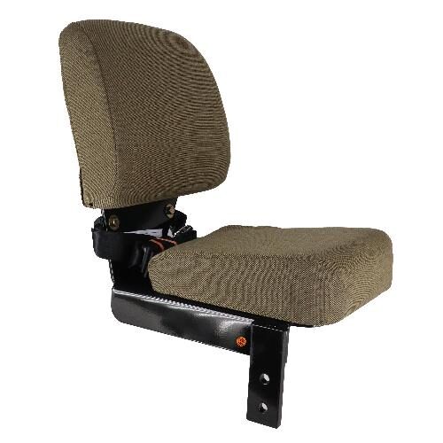 Side Kick Seat for John Deere 8000, 8010, 8020 Series, Brown Fabric
