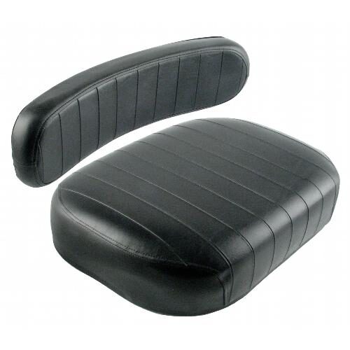 Cushion Set, Black Embossed Vinyl, Pipe Style Frame - (2 pc.)