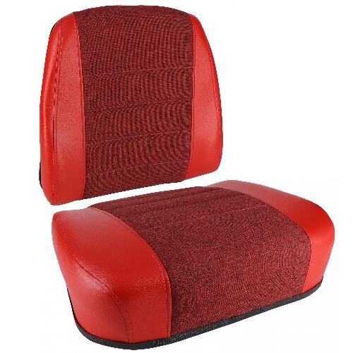 Cushion Set, Red Fabric &amp; Vinyl, w/o Welded Brackets - (2 pc.)